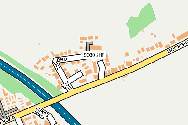 SO30 2HF map - OS OpenMap – Local (Ordnance Survey)