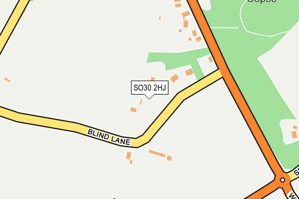 SO30 2HJ map - OS OpenMap – Local (Ordnance Survey)