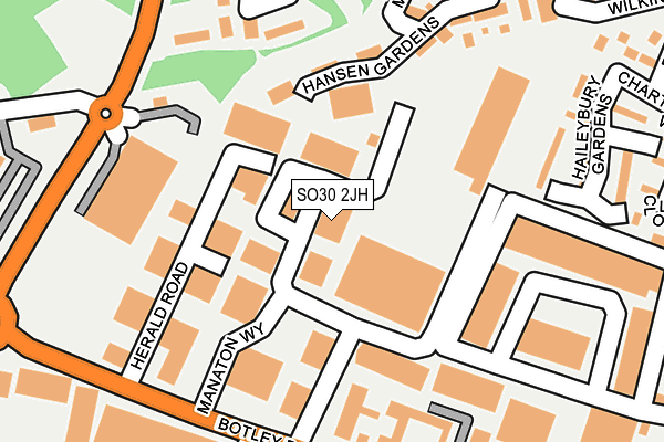 SO30 2JH map - OS OpenMap – Local (Ordnance Survey)