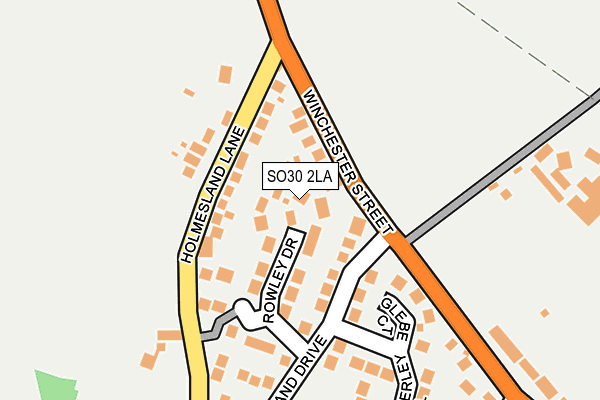 SO30 2LA map - OS OpenMap – Local (Ordnance Survey)
