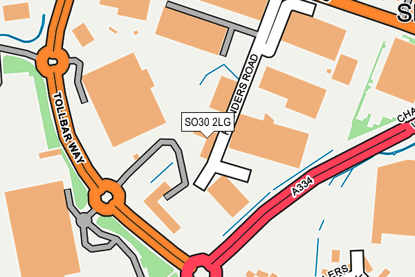 SO30 2LG map - OS OpenMap – Local (Ordnance Survey)