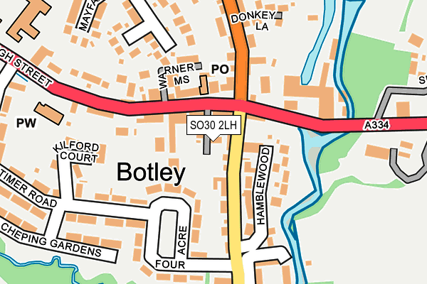 SO30 2LH map - OS OpenMap – Local (Ordnance Survey)