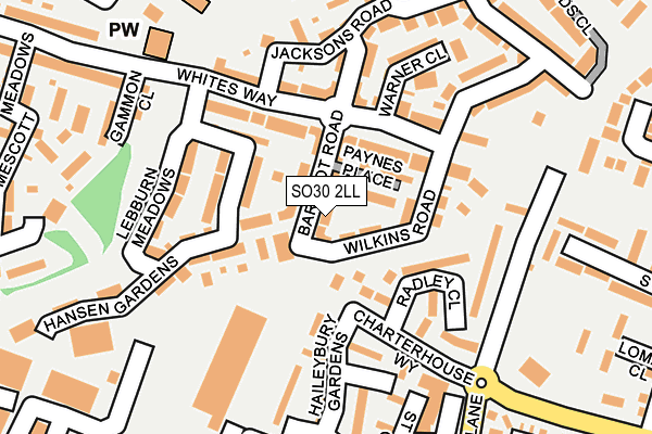 SO30 2LL map - OS OpenMap – Local (Ordnance Survey)
