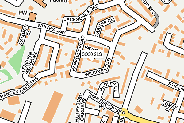 SO30 2LS map - OS OpenMap – Local (Ordnance Survey)