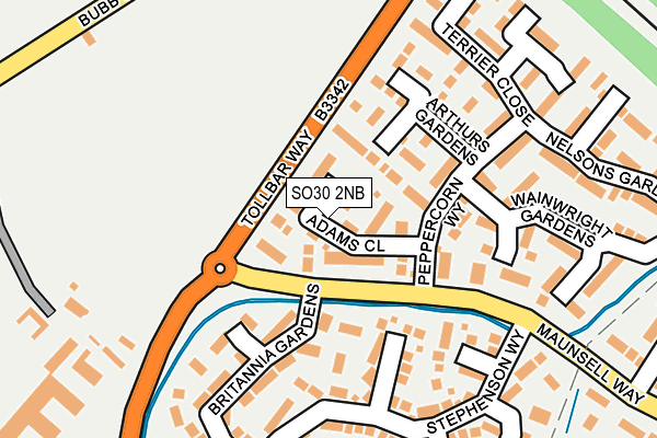 SO30 2NB map - OS OpenMap – Local (Ordnance Survey)