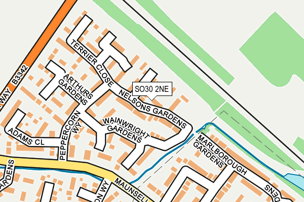 SO30 2NE map - OS OpenMap – Local (Ordnance Survey)