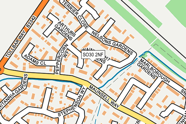 SO30 2NF map - OS OpenMap – Local (Ordnance Survey)