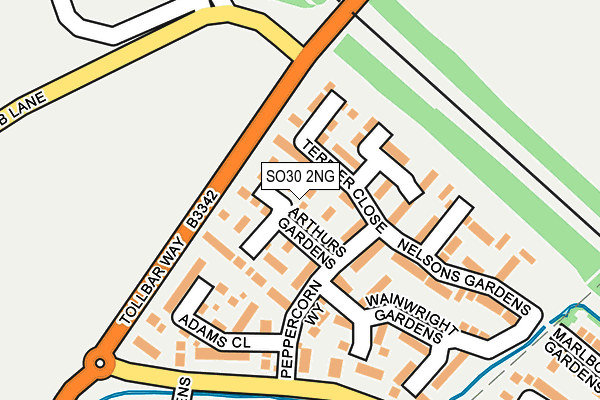 SO30 2NG map - OS OpenMap – Local (Ordnance Survey)