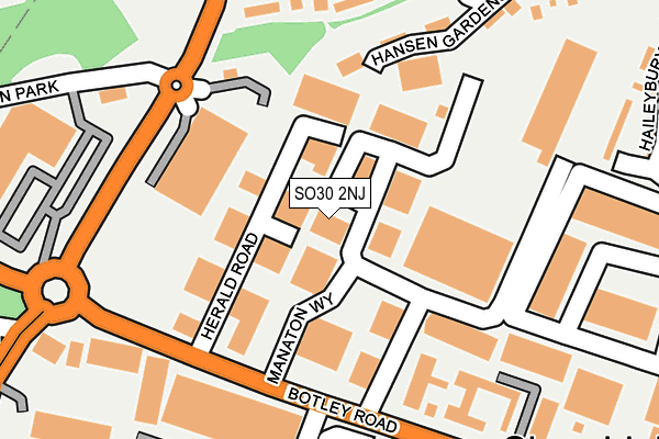 SO30 2NJ map - OS OpenMap – Local (Ordnance Survey)