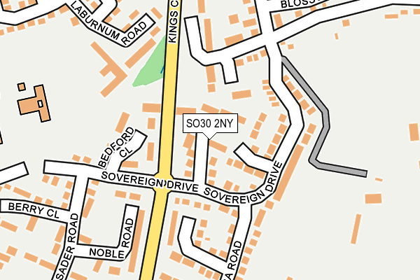 SO30 2NY map - OS OpenMap – Local (Ordnance Survey)
