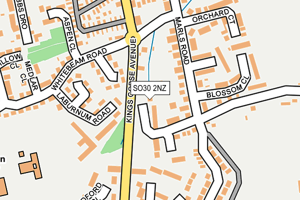 SO30 2NZ map - OS OpenMap – Local (Ordnance Survey)