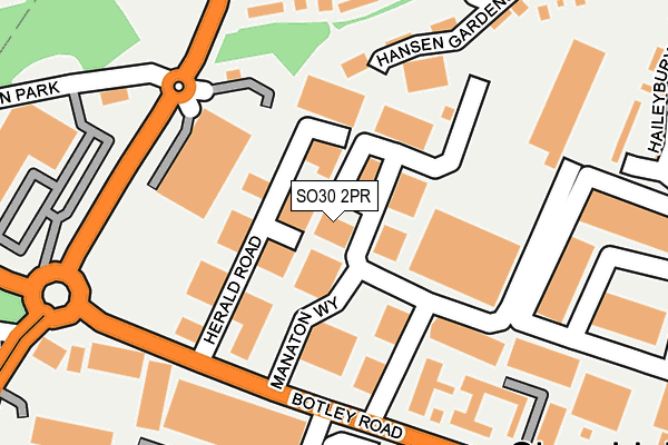 SO30 2PR map - OS OpenMap – Local (Ordnance Survey)