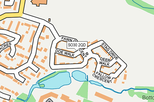 SO30 2QD map - OS OpenMap – Local (Ordnance Survey)