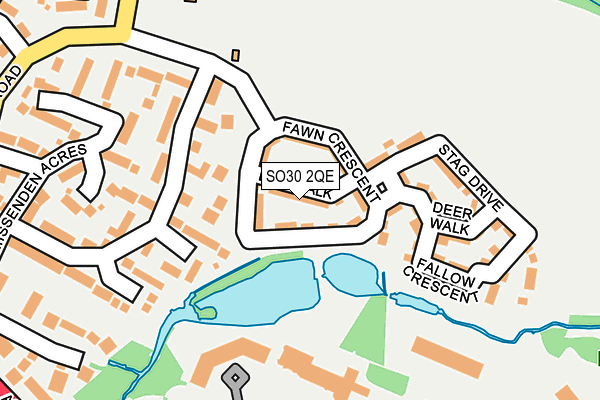 SO30 2QE map - OS OpenMap – Local (Ordnance Survey)