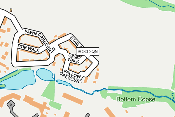 SO30 2QN map - OS OpenMap – Local (Ordnance Survey)