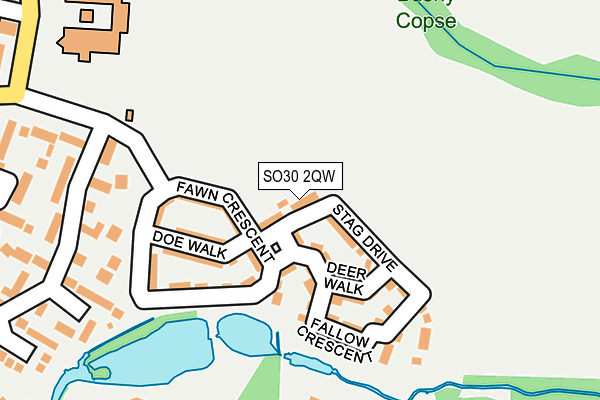 SO30 2QW map - OS OpenMap – Local (Ordnance Survey)