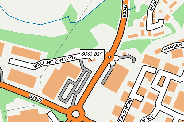 SO30 2QY map - OS OpenMap – Local (Ordnance Survey)