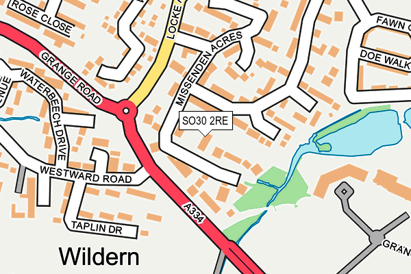 SO30 2RE map - OS OpenMap – Local (Ordnance Survey)