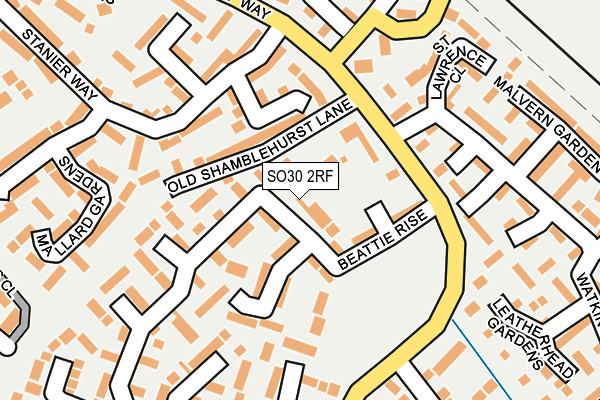 SO30 2RF map - OS OpenMap – Local (Ordnance Survey)