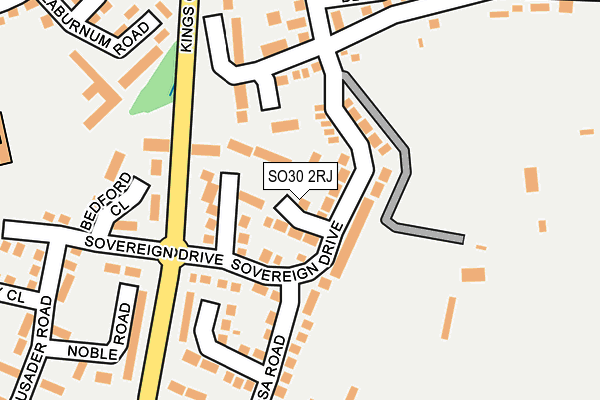 SO30 2RJ map - OS OpenMap – Local (Ordnance Survey)