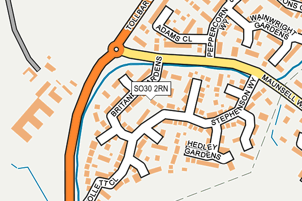 SO30 2RN map - OS OpenMap – Local (Ordnance Survey)