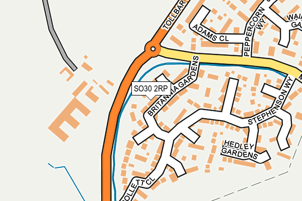 SO30 2RP map - OS OpenMap – Local (Ordnance Survey)