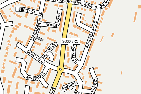SO30 2RQ map - OS OpenMap – Local (Ordnance Survey)