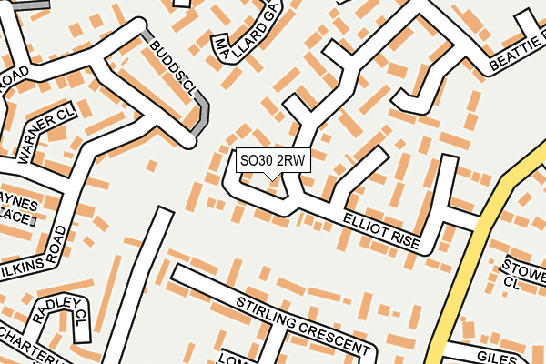 SO30 2RW map - OS OpenMap – Local (Ordnance Survey)