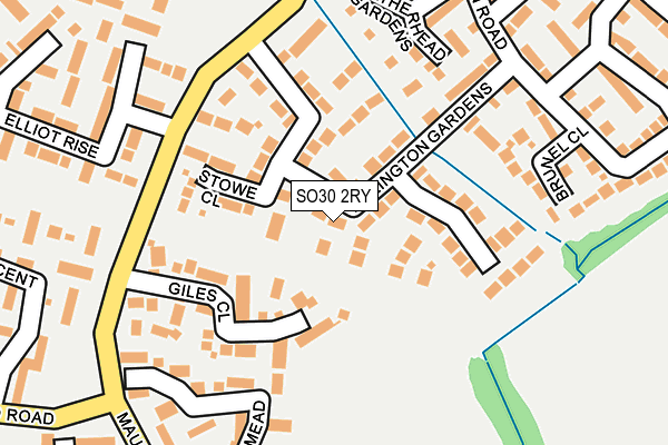 SO30 2RY map - OS OpenMap – Local (Ordnance Survey)