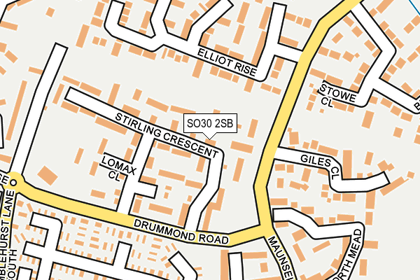 SO30 2SB map - OS OpenMap – Local (Ordnance Survey)