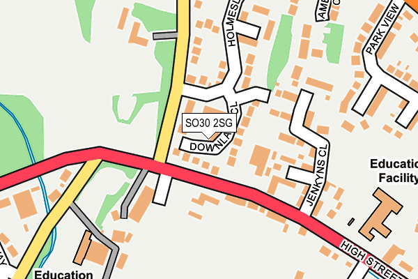 SO30 2SG map - OS OpenMap – Local (Ordnance Survey)