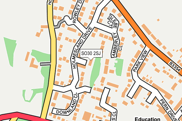 SO30 2SJ map - OS OpenMap – Local (Ordnance Survey)