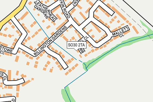 SO30 2TA map - OS OpenMap – Local (Ordnance Survey)