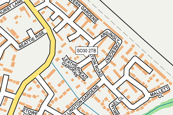 SO30 2TB map - OS OpenMap – Local (Ordnance Survey)