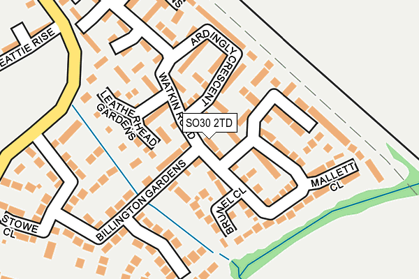 SO30 2TD map - OS OpenMap – Local (Ordnance Survey)