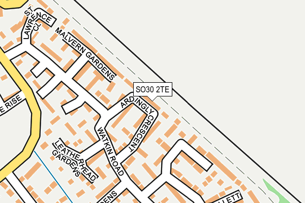 SO30 2TE map - OS OpenMap – Local (Ordnance Survey)