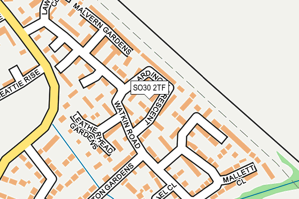 SO30 2TF map - OS OpenMap – Local (Ordnance Survey)