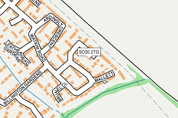 SO30 2TG map - OS OpenMap – Local (Ordnance Survey)