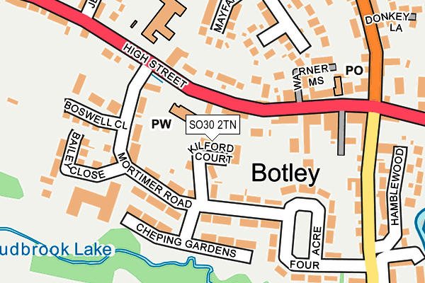 SO30 2TN map - OS OpenMap – Local (Ordnance Survey)