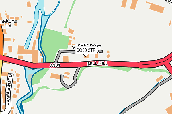 SO30 2TP map - OS OpenMap – Local (Ordnance Survey)