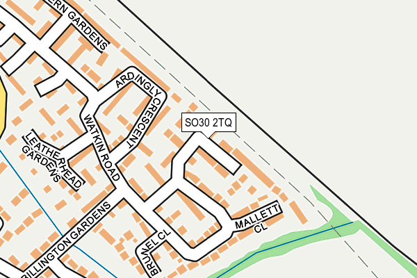 SO30 2TQ map - OS OpenMap – Local (Ordnance Survey)