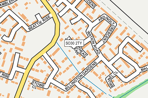 SO30 2TY map - OS OpenMap – Local (Ordnance Survey)