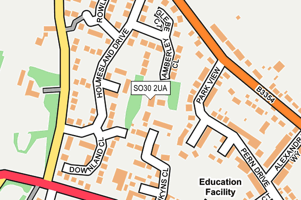 SO30 2UA map - OS OpenMap – Local (Ordnance Survey)