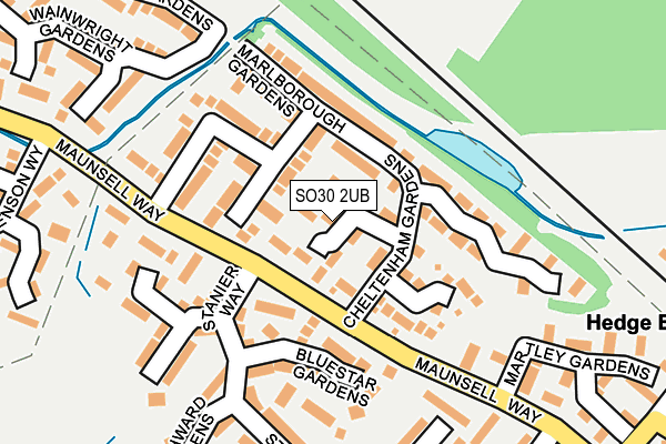 SO30 2UB map - OS OpenMap – Local (Ordnance Survey)
