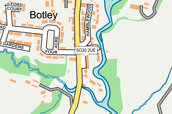 SO30 2UE map - OS OpenMap – Local (Ordnance Survey)