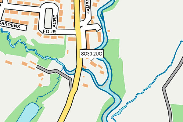SO30 2UG map - OS OpenMap – Local (Ordnance Survey)