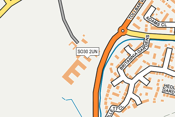 SO30 2UN map - OS OpenMap – Local (Ordnance Survey)