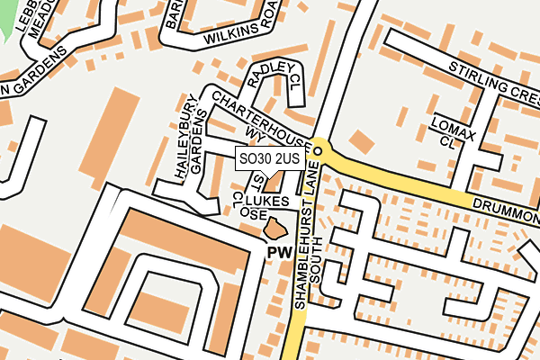 SO30 2US map - OS OpenMap – Local (Ordnance Survey)