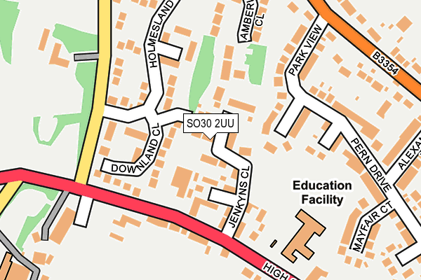 SO30 2UU map - OS OpenMap – Local (Ordnance Survey)