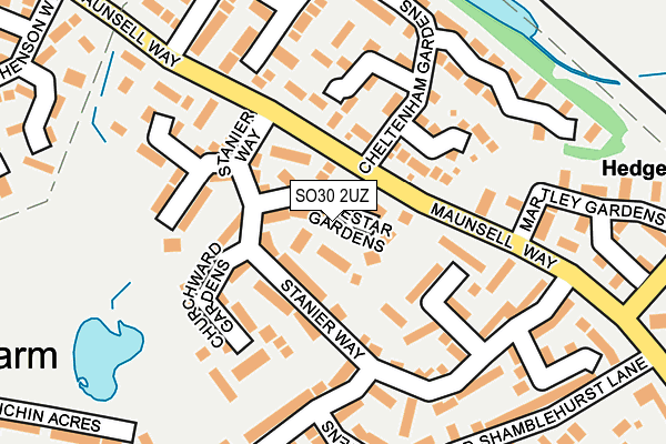 SO30 2UZ map - OS OpenMap – Local (Ordnance Survey)